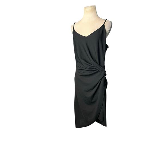 H&M black side twist overlap strappy summer dress size large - Picture 10 of 16